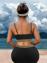 Women's Sexy Metallic Color Block Beach Sexy Bikini